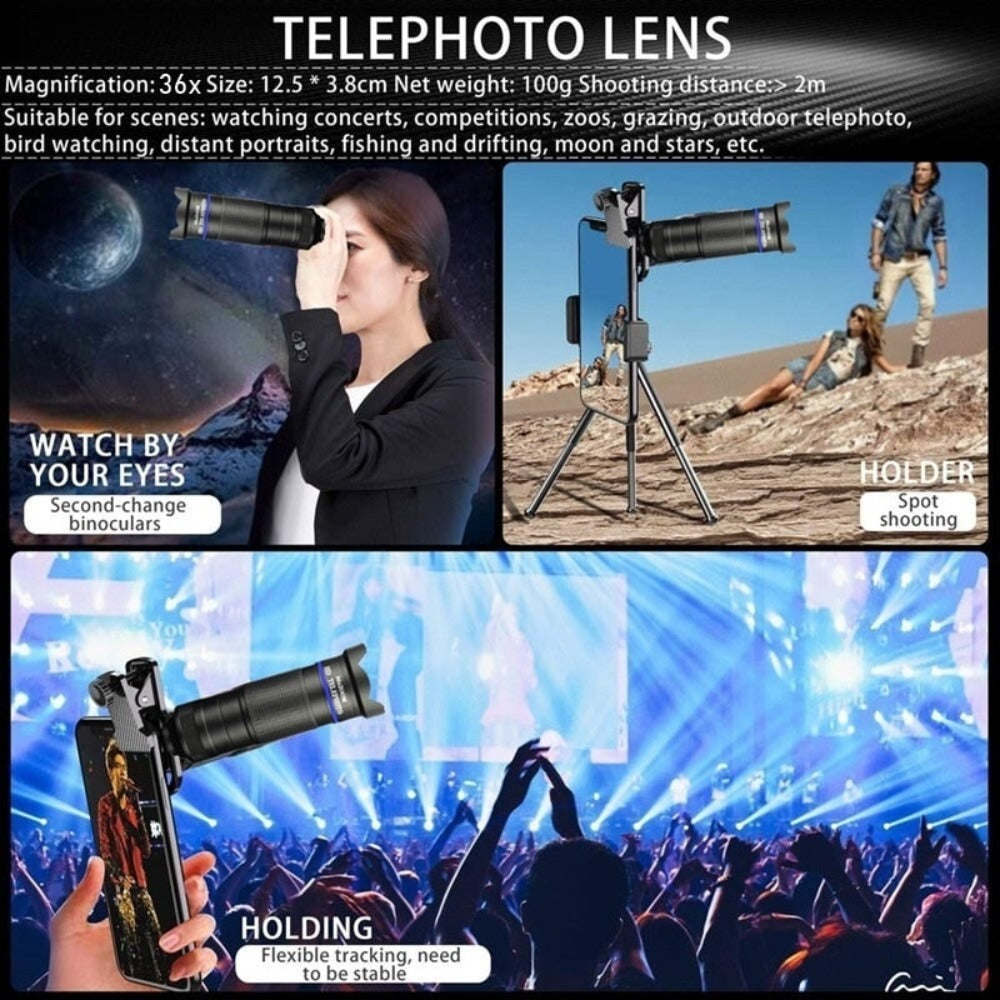 Mobile Phone Lens Kit With Tripod