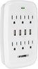 6 Outlet Wall Plug Extender with 4 USB Ports machine