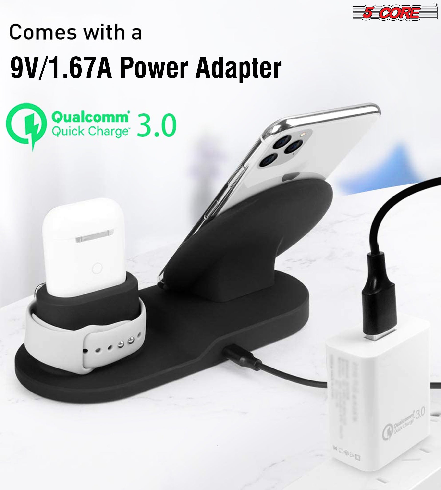 Wireless 3in1 Fast Charge Stand