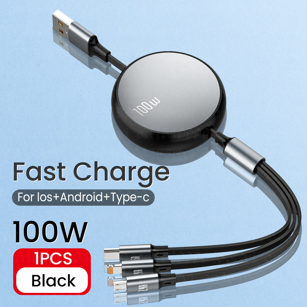 3-in-1 Retractable Charging Cable