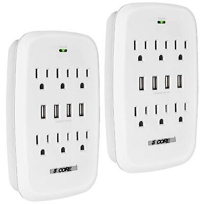 6 Outlet Wall Plug Extender with 4 USB Ports machine