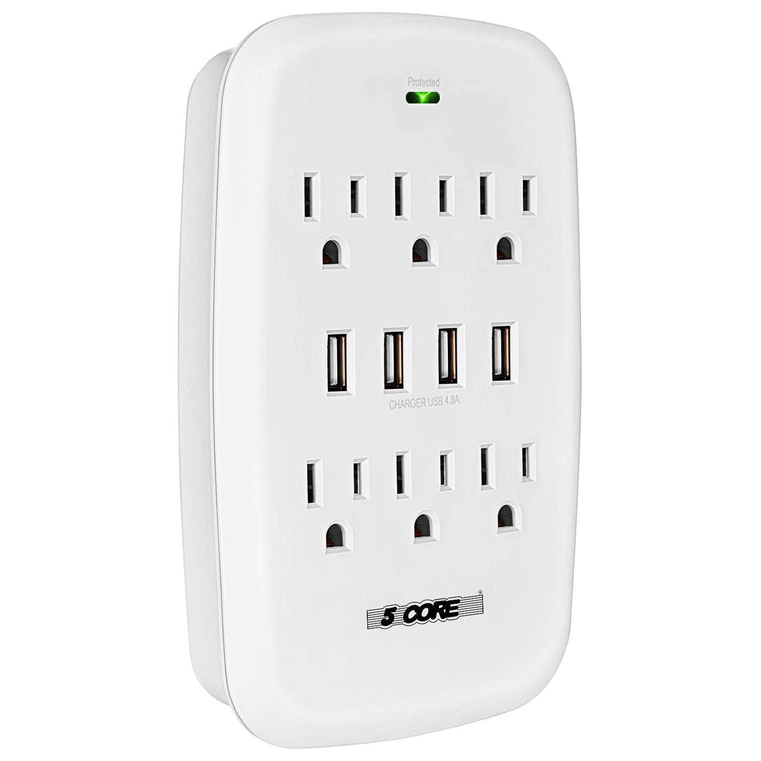 6 Outlet Wall Plug Extender with 4 USB Ports machine