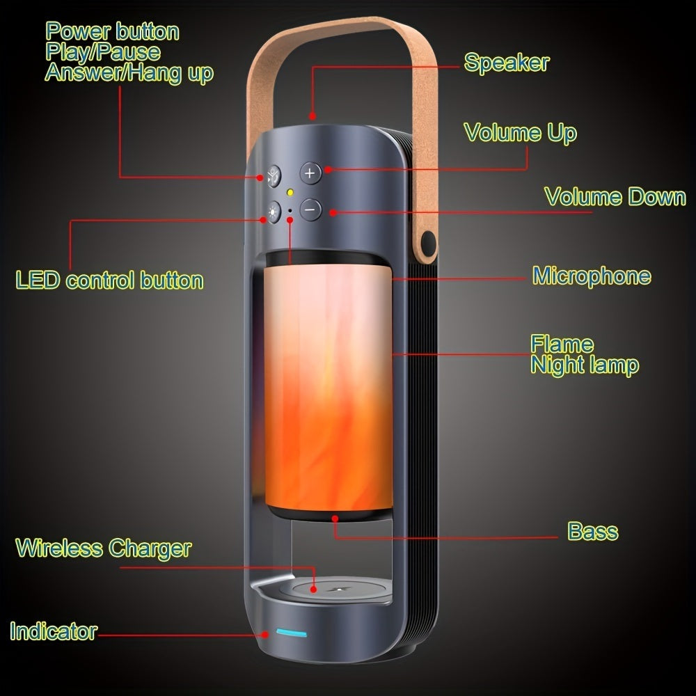 Portable Wireless Flame LED Speaker